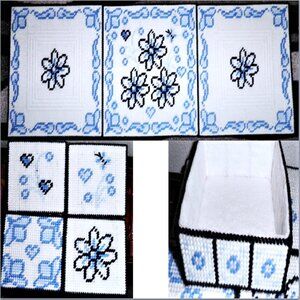 Delft Table Runner and Coasters